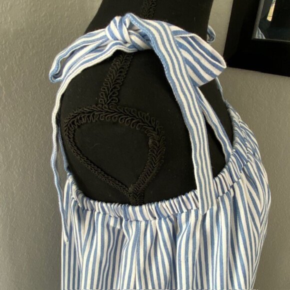 NWT English Factory Amelia Blue Stripe Tie Mini Dress Small - Picture 9 of 14